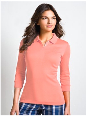 Polo shirt women light red - Click Image to Close